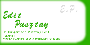 edit pusztay business card